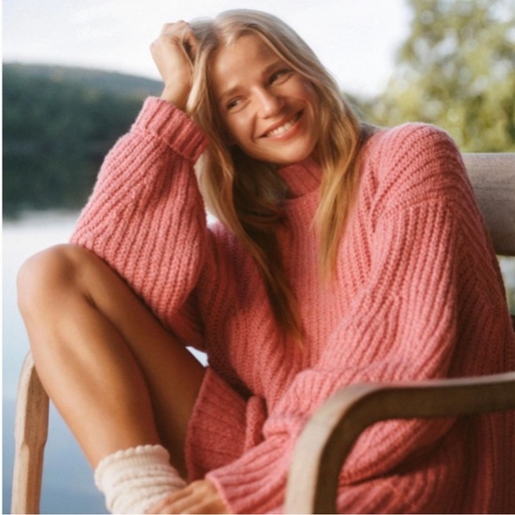Maeve Sweaters - Anthropologie maeve dakotah chunky knit oversized sweater pink